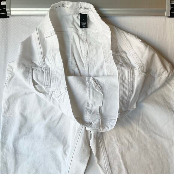 Lane Bryant Crop Genius Fit Women Denim Straight Leg Jeans size 20, White - Picture 10 of 12